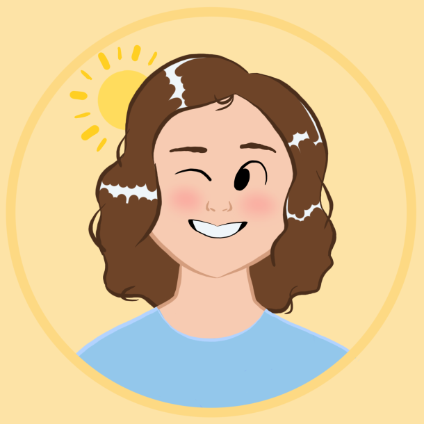 illustrated personal caricature of Tea'l Cup Studio author and illustrator 